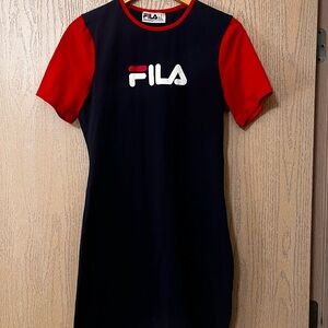 Fila Black Dress with Red Sleeves